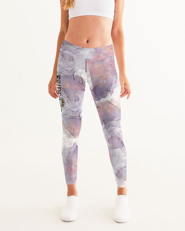 Marble violet Women's Yoga Pants