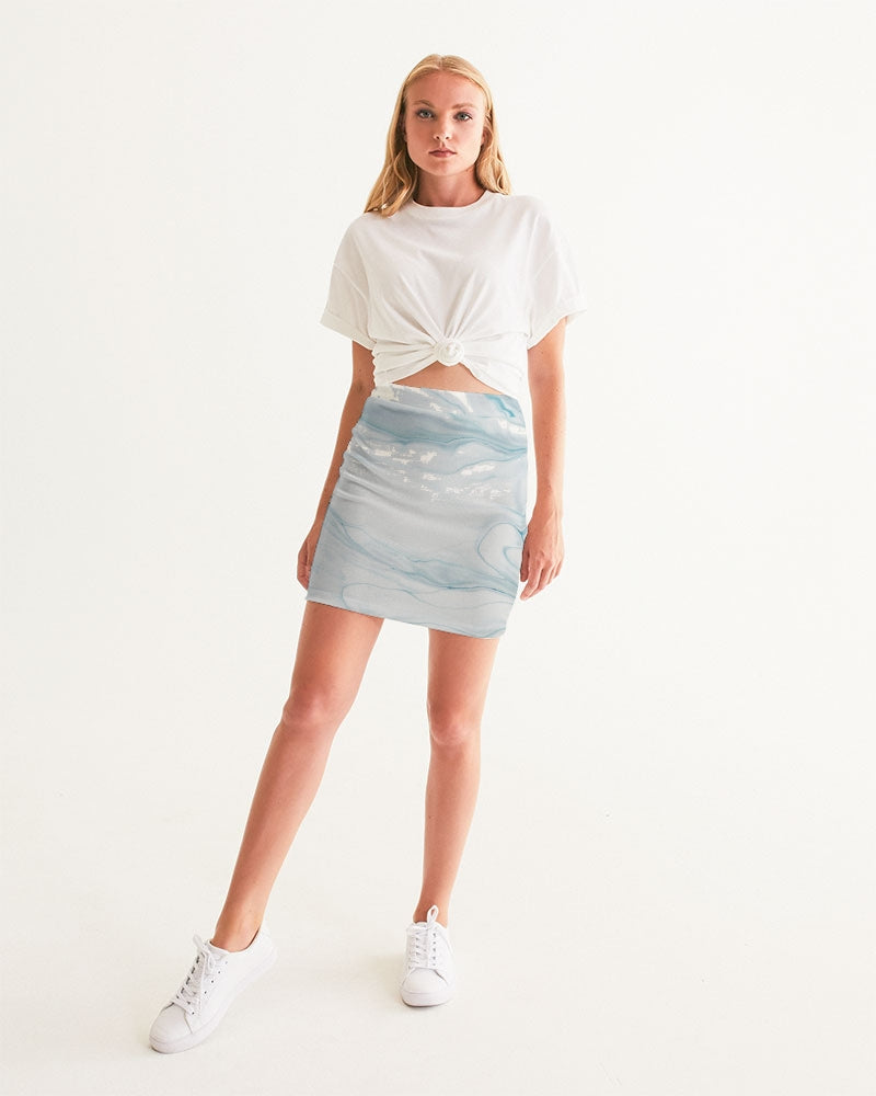 Ocean marble Women's Mini Skirt