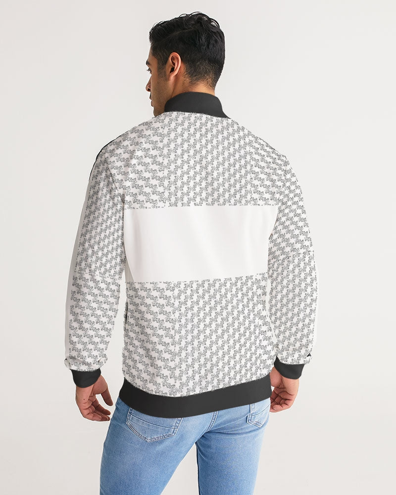 Luxury logo Men's Stripe-Sleeve Track Jacket