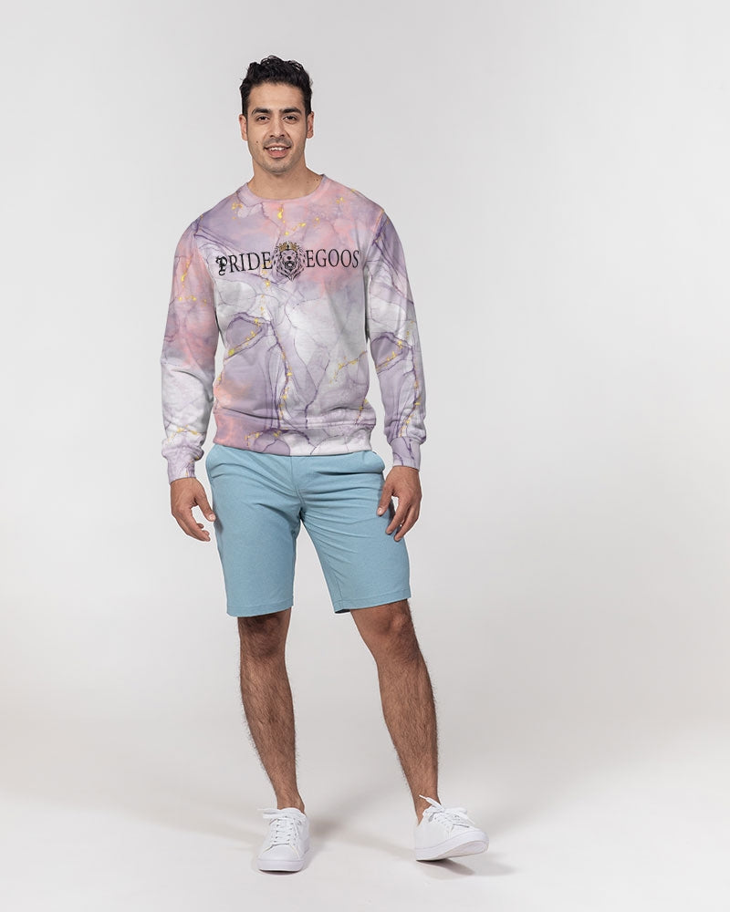 Marble violet Men's Classic French Terry Crewneck Pullover