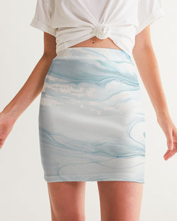 Ocean marble Women's Mini Skirt