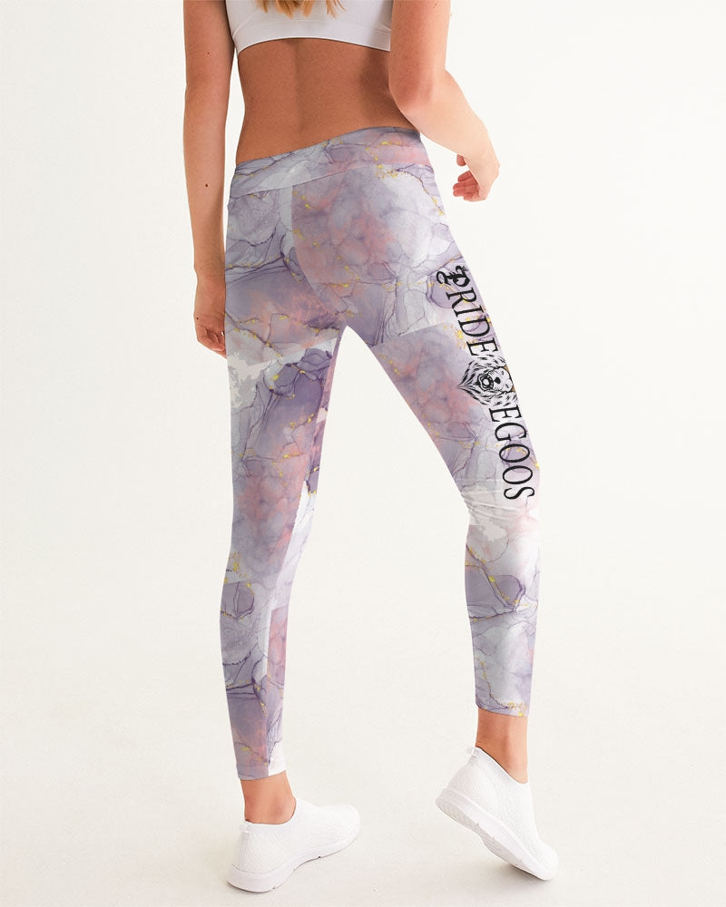 Marble violet Women's Yoga Pants