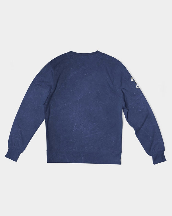 blue marble Men's Classic French Terry Crewneck Pullover